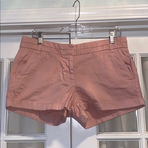 Mauve J Crew Chino Shorts 3 in. Inseam